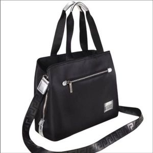 Versace Versace Tote Bag Holdall Weekender Black Metallic Purse Large Handbag